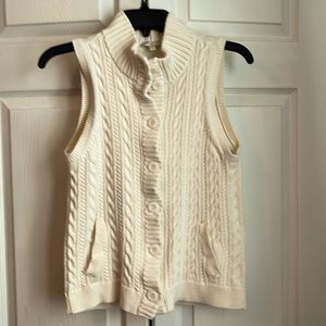 Talbots cable knit sweater vest